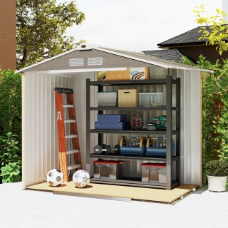 Casetta da Giardino in Metallo 2.1x1.3m Marrone