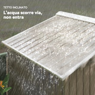 Casetta da Giardino in Metallo 2.1x1.3m Marrone