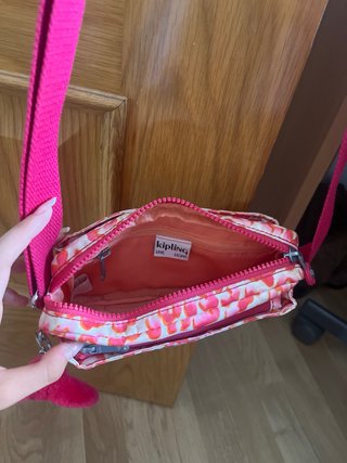Bolso Kipling rosa estampado