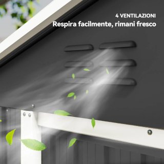 Casetta da Giardino Porta Attrezzi Acciaio Grigio