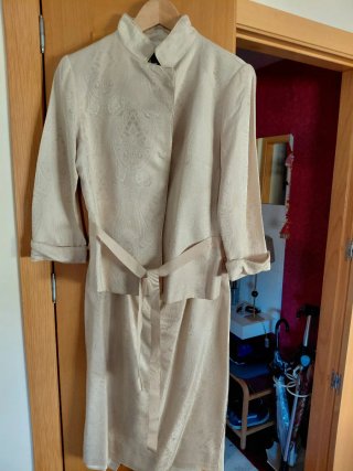 Traje Chaqueta Zara Beige/Dorado