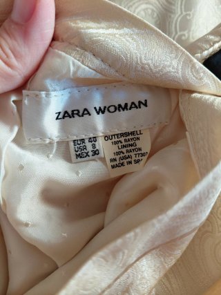 Traje Chaqueta Zara Beige/Dorado