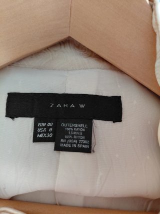 Traje Chaqueta Zara Beige/Dorado