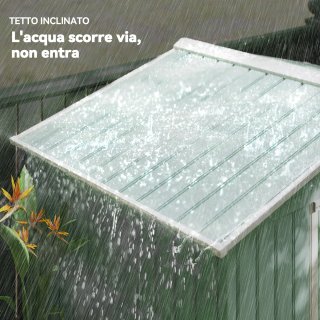 Casetta da Giardino in Lamiera 213x130x185cm Verde
