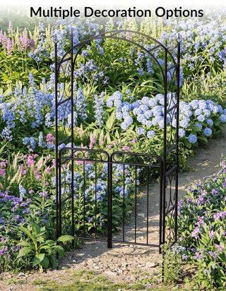 Arco de jardín metálico para plantas