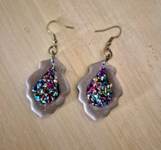Orecchini glitter multicolor