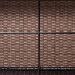 Mesa de Jardín de Vidrio Templado 5Mm Rectangular Exterior Rattan 85 X 50 X 39 Cm Marrón