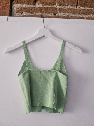 Top punto verde Stradivarius Talla M