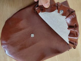Bolso medieval para cinturón, cuero falso