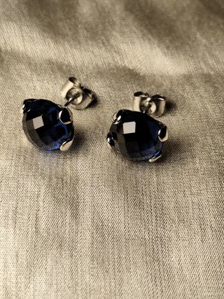 Conjunto bisutería azul y plateado