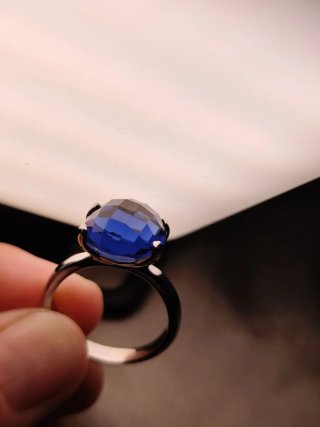 Conjunto bisutería azul y plateado