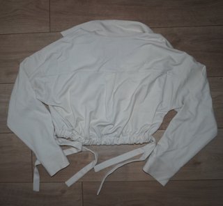 Camisa crop Zara S blanca