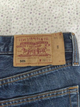 Pantalón Levis 501 Mujer Azul