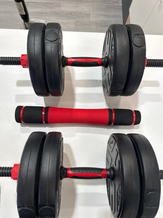 Mancuernas 20kg + Barra Extensión