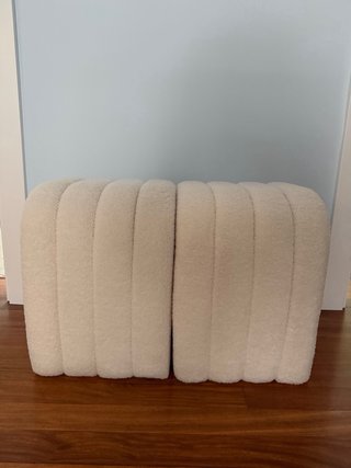 Puff taburete borreguito beige