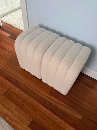 Puff taburete borreguito beige