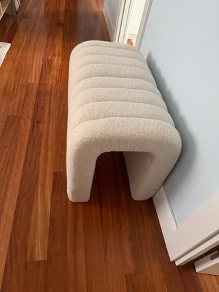 Puff taburete borreguito beige