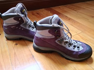 Botas de montaña Asolo mujer grises y moradas