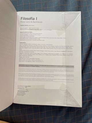 libro filosofia 1º bachillerato