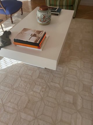 Mesa de centro lacada marfil