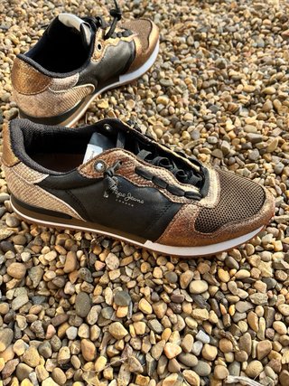 Zapatillas Pepe Jeans Mujer Talla 38 Bronce