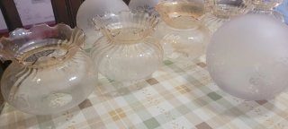 Juego 6 tulipas cristal lámpara
