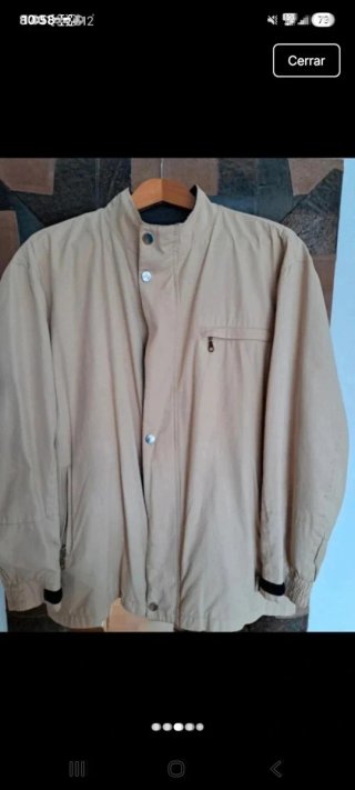 Cazadora impermeable caballero beige