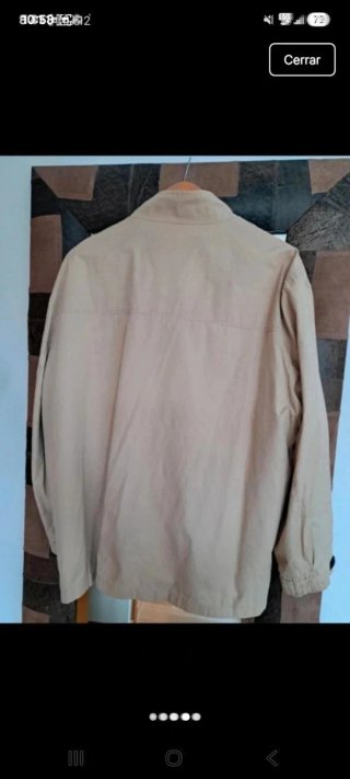 Cazadora impermeable caballero beige