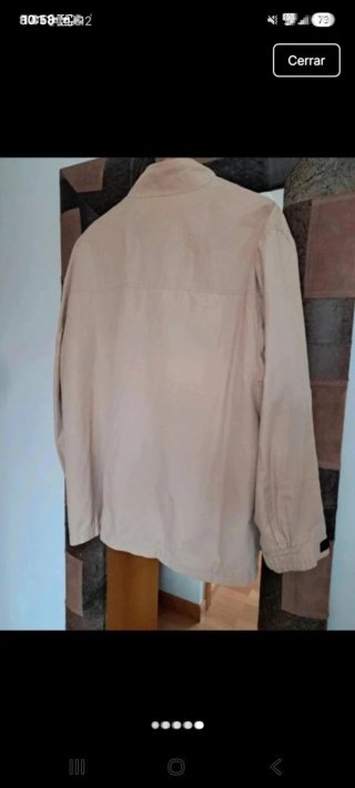 Cazadora impermeable caballero beige
