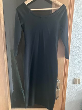 Vestido Zara Negro Entallado Talla L