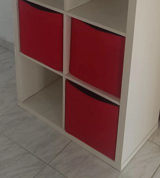 4 Cubos de Tela Rojos Ikea
