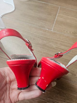 Zapatos vintage piel Rivera rojos