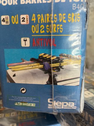 Portaesquís Siepa B40+ para barras de techo