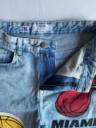 Bershka Shorts Vaqueros NBA Lakers Miami Heat M
