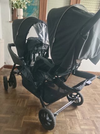 Cochecito de bebé doble para gemelos