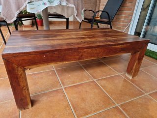 Mesa de centro de madera maciza