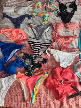 Lote Ropa Bikini Bañador Verano Bragas S y XS