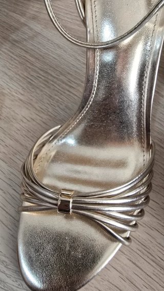 Sandalias Mango Talla 38 Doradas