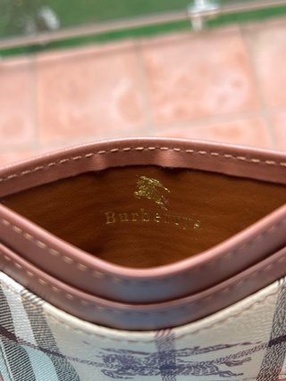 Tarjetero Burberry Cuadros Marrón Beige