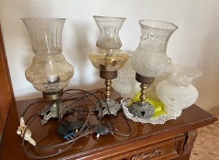 Set 3 Lampade Vintage Comodino- prezzo trattabile