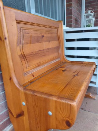 Banco de madera esquinero separable