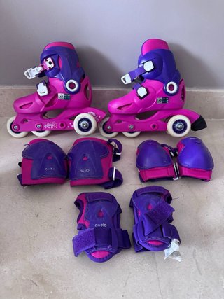 Patines en línea niña Talla 28-30 + Protecciones