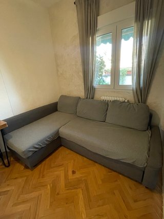 Sofá Cama Chaise Longue Gris Ikea. Modelo Friheten