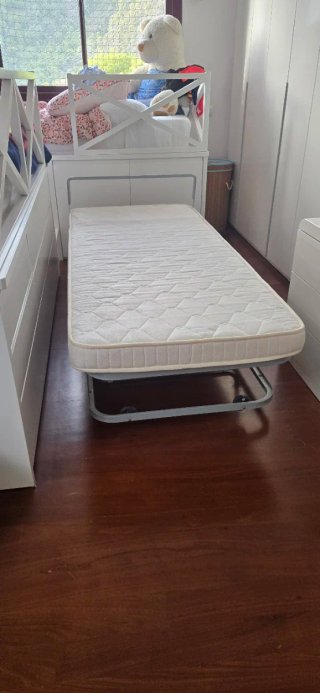 Cama nido 90cm de madera lacada en blanco