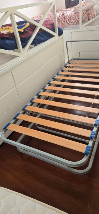 Cama nido 90cm de madera lacada en blanco