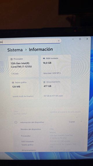 Portátil Lenovo IdeaPad 3 15IAU7