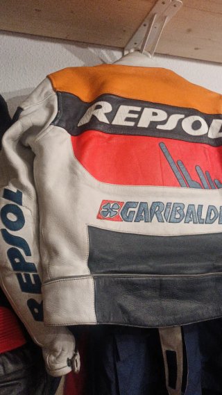 Chaqueta de cuero Repsol talla M