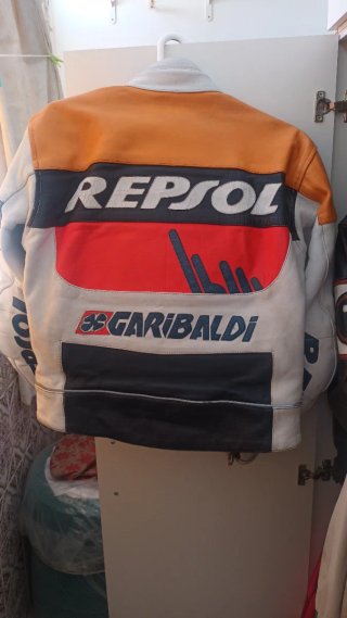 Chaqueta de cuero Repsol talla M