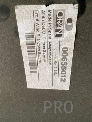 Aleta Citröen saxo 655012 nuevo