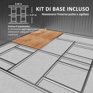 Casetta da Giardino 12.4m2 con 2 Porte Scorrevoli
